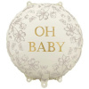 Шар-круг, фольга, 18"/46 см, "Новорожденный. Oh Baby" (PartyDeco), инд. уп.