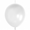 K Шар линколун 12"/30 см, пастель, белый/White (ТМ 512)