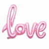 Шар-фигура, фольга, надпись "Love", розовый, 41"/104 см (Falali) 