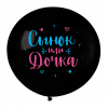 V Шар  24"/60 см, пастель, "Гендер Пати. Сынок или Дочка", с 2-х ст. рис. (DECOBAL)