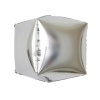 Шар 3D куб, фольга,  20"/51 см, серебро (Falali)