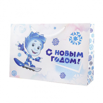 Пакет-сумка подарочный, 350 х 520 х 170, НГ "Фиксики"