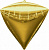Шар 3D алмаз, фольга,  17"/43*38 см, золото/Gold (AN)  (спеццена)