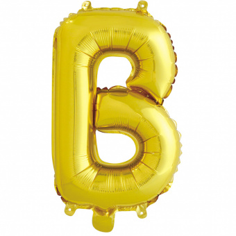 Шар-буква, фольга, золотая, "Буква В", 41 см (Falali)