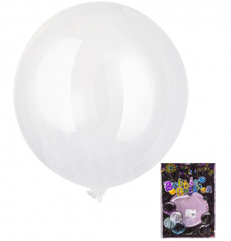K BUBBLE сфера 24"/61 см, прозрачный "Bubble" (Falali), черная упаковка