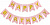 Гирлянда-вымпел "Happy Birthday. Золото на розовом", 16*12 см, 0,5 м