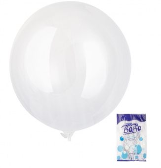 K BUBBLE сфера 12"/30 см, прозрачный "Bubble" (Falali), синяя упаковка 