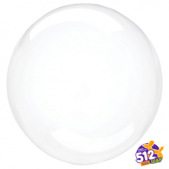 K BUBBLE сфера 18"/46 см, прозрачный "Bubble Deco" (ТМ 512), инд. уп.