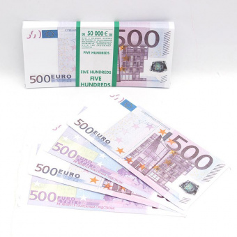 Купюры шуточные евро 500, 80 шт.