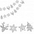 Гирлянда НГ "Новогодние звездочки", фольга, серебро, 18*20 см, 2,3 м