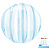 П BUBBLE  DECO 18"/46 см, "Полоски голубые" (BRAVO), инд. уп
